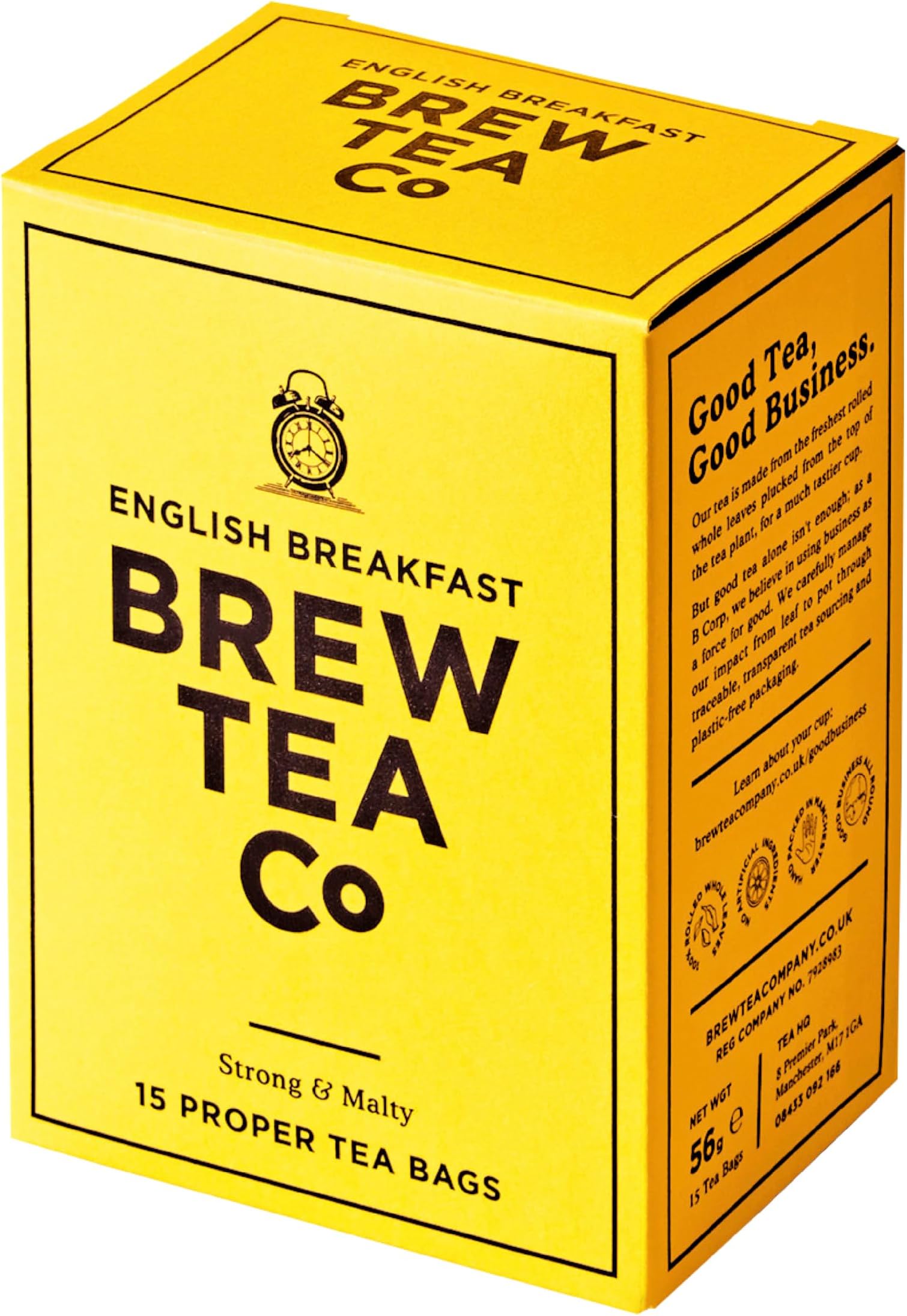 Brew Tea Company - English Breakfast Tea - Not Dust - 15 Proper Tea Bags