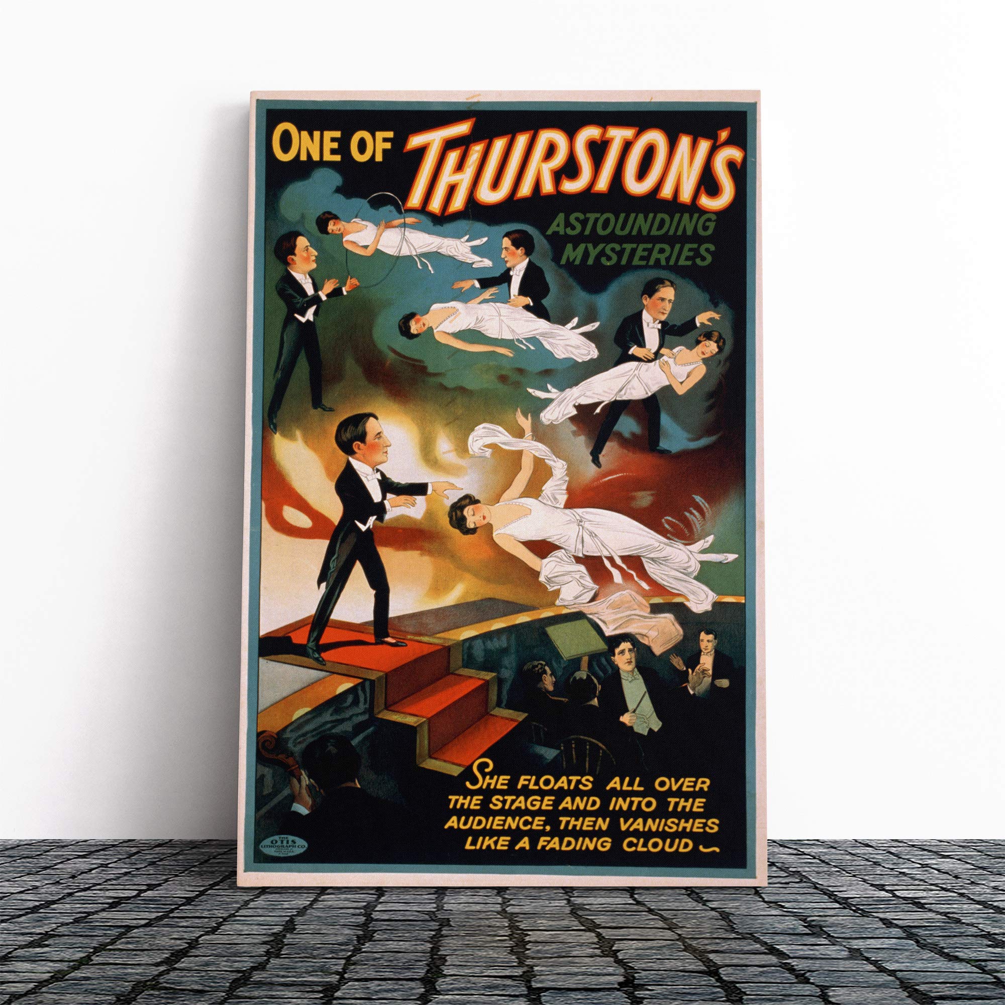 Circus Poster (16) Canvas Print | Gallery Wrapped 30mm Frame Wall Art | 24x16 inches | Ready to Hang | Retro Picture | Living Room Bedroom Lounge Office
