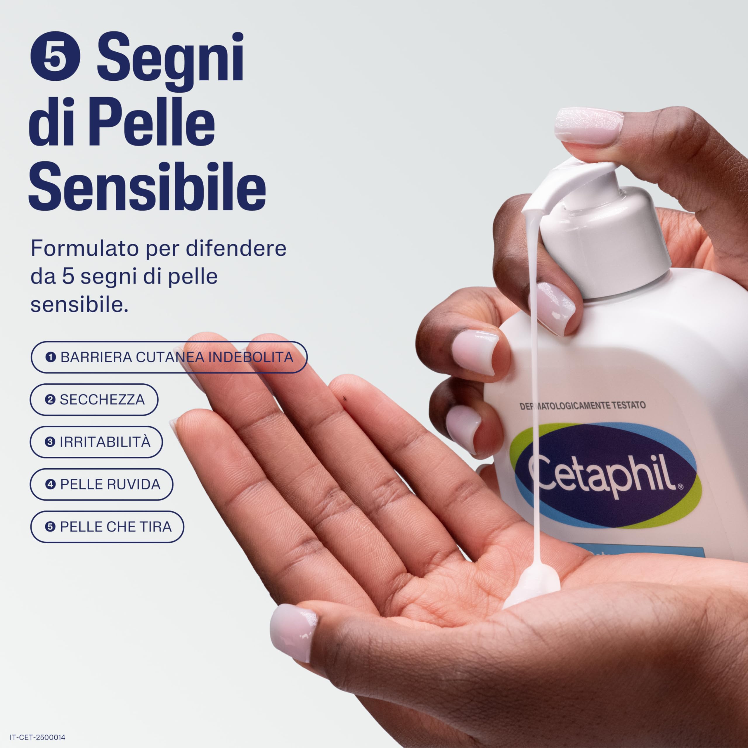 Cetaphil Detergente Viso Schiumogeno Idratante, per Pelle Normale, Secca e Sensibile, con Aloe Vera, Effetto Lenitivo, Senza Profumo, Formato 473 ml