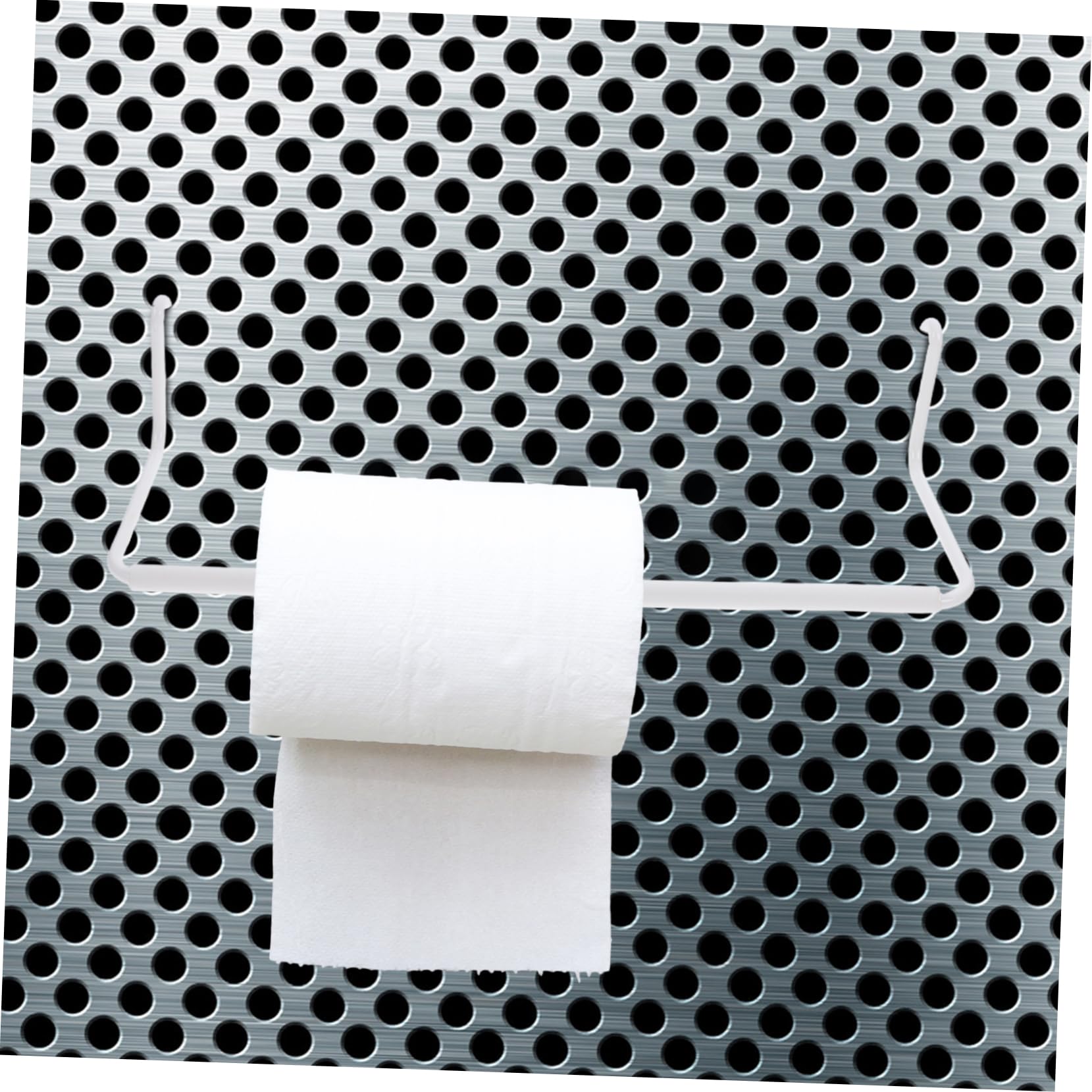 Ciieeo 2 Stück Pegboard Zubehör Edelstahl Lochwand Papierhandtuchhalter Ausziehbar Einfache Installation für Papierhandtücher im Zuhause und Wohnzimmer