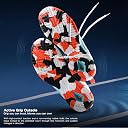Hundred Court Sonic PBX Unisex Non-Marking Court Shoes | Badminton, Pickleball, Table Tennis & Other Indoor Sports | Lightweight, Cushioned Grip (White/Orange/Black/Sea Blue ; UK 5) gallery image
