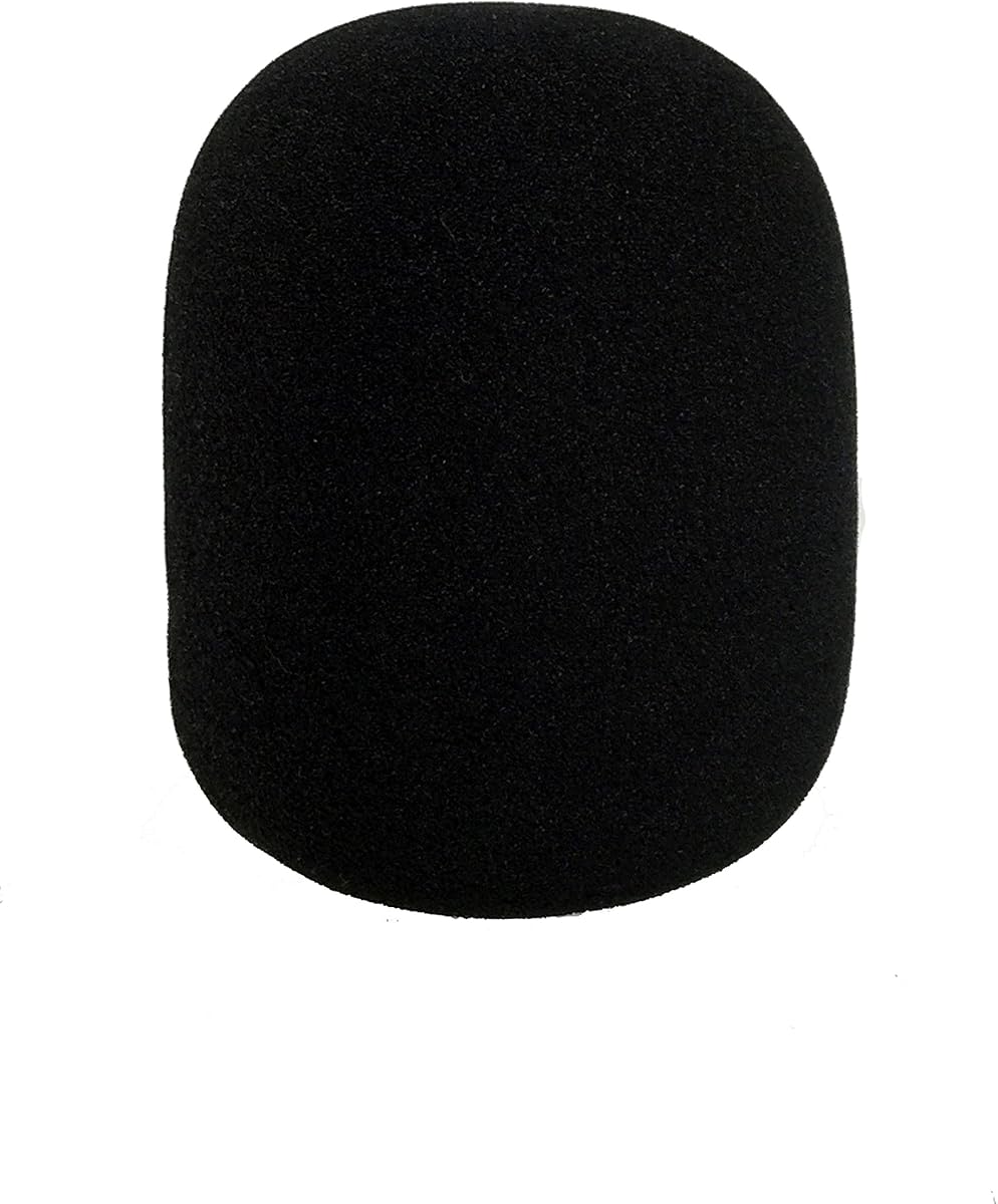 Essentials Series XLWS-1P Paravientos de micrófono extra grande para Blue Yeti, MXL, Audio Technica y otros micrófonos USB grandes, color negro