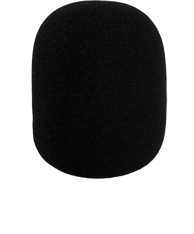 Essentials Series XLWS-1P Paravientos de micrófono extra grande para Blue Yeti, MXL, Audio Technica y otros micrófonos USB grandes, color negro