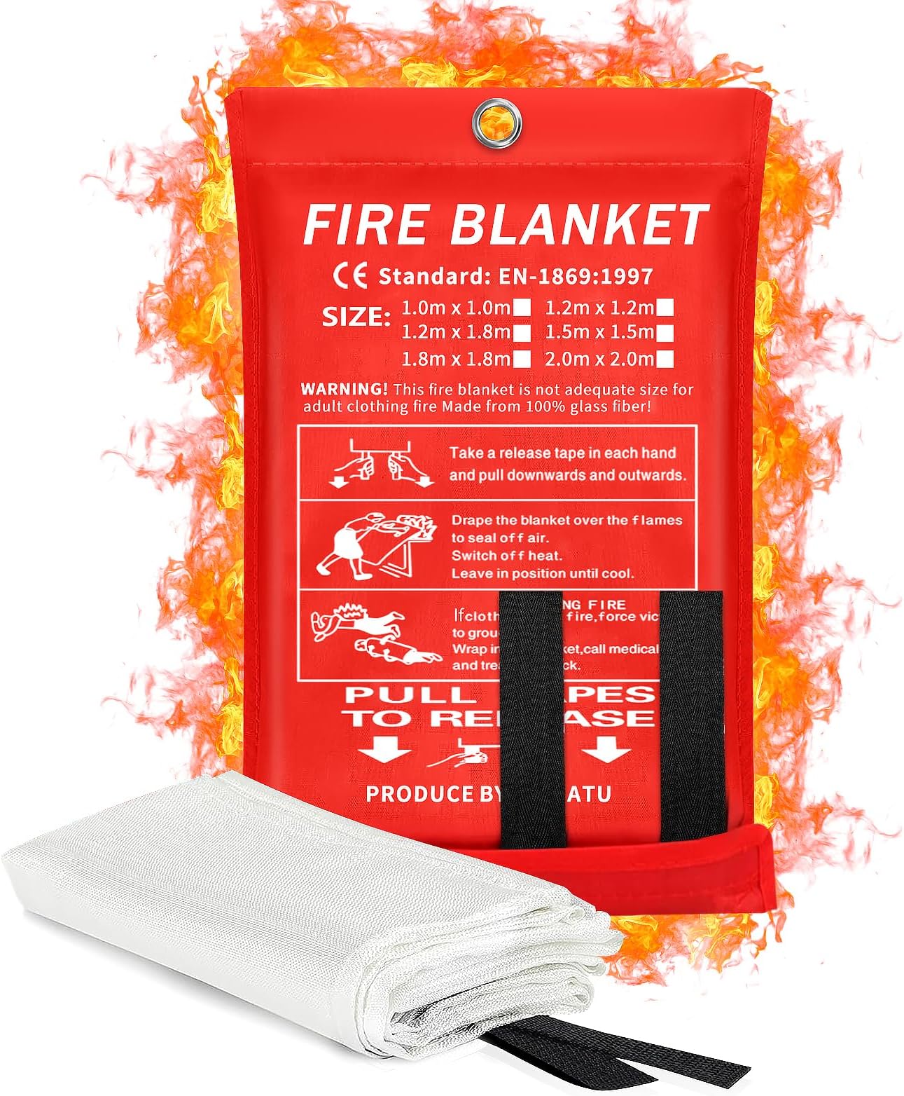 Large Fire Blanket for Home XL 59x59 79x79 Inches Emergency