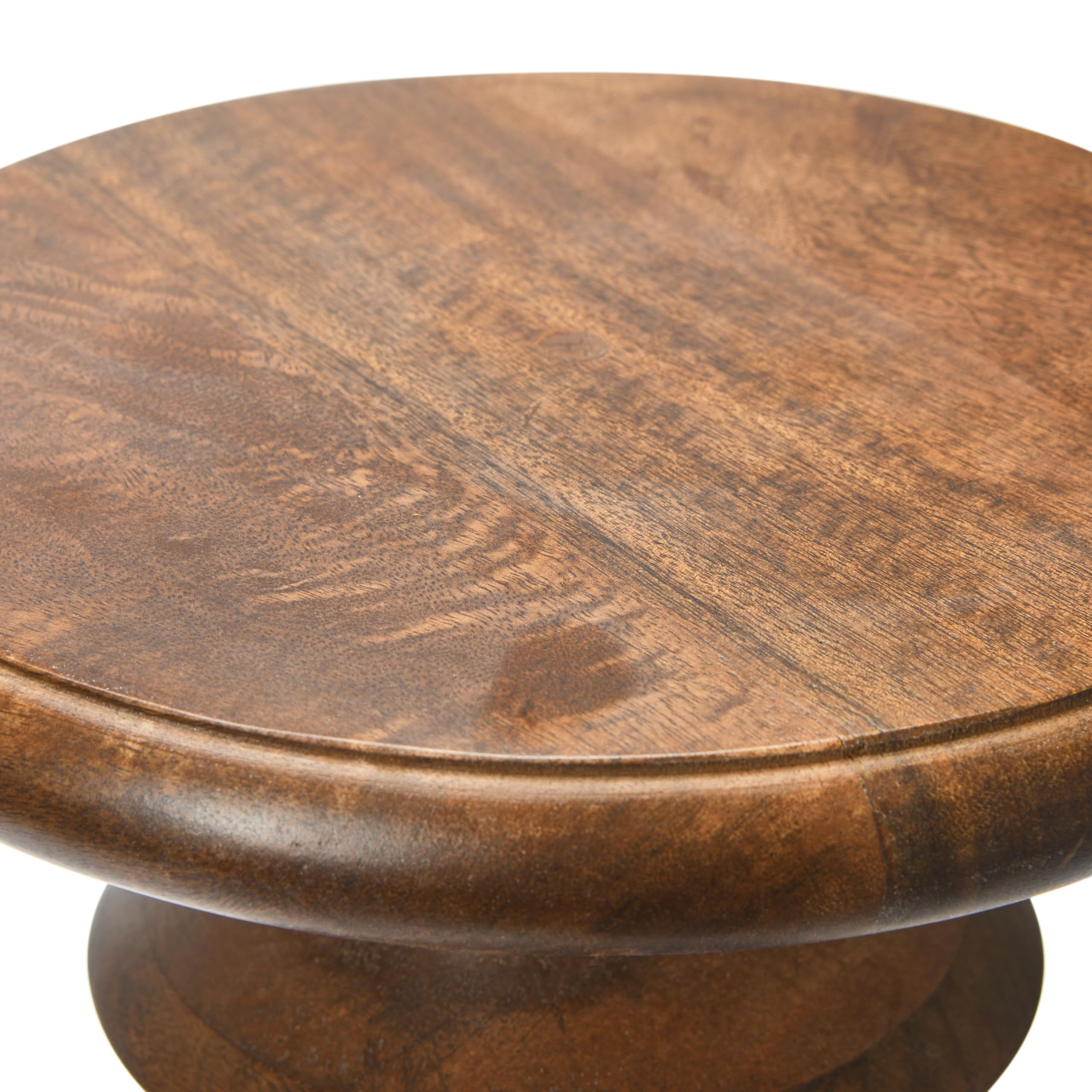 Creative Co-Op The Berns Mid-Century Modern Solid Mango Table with Flat Top, End Table or Stool
