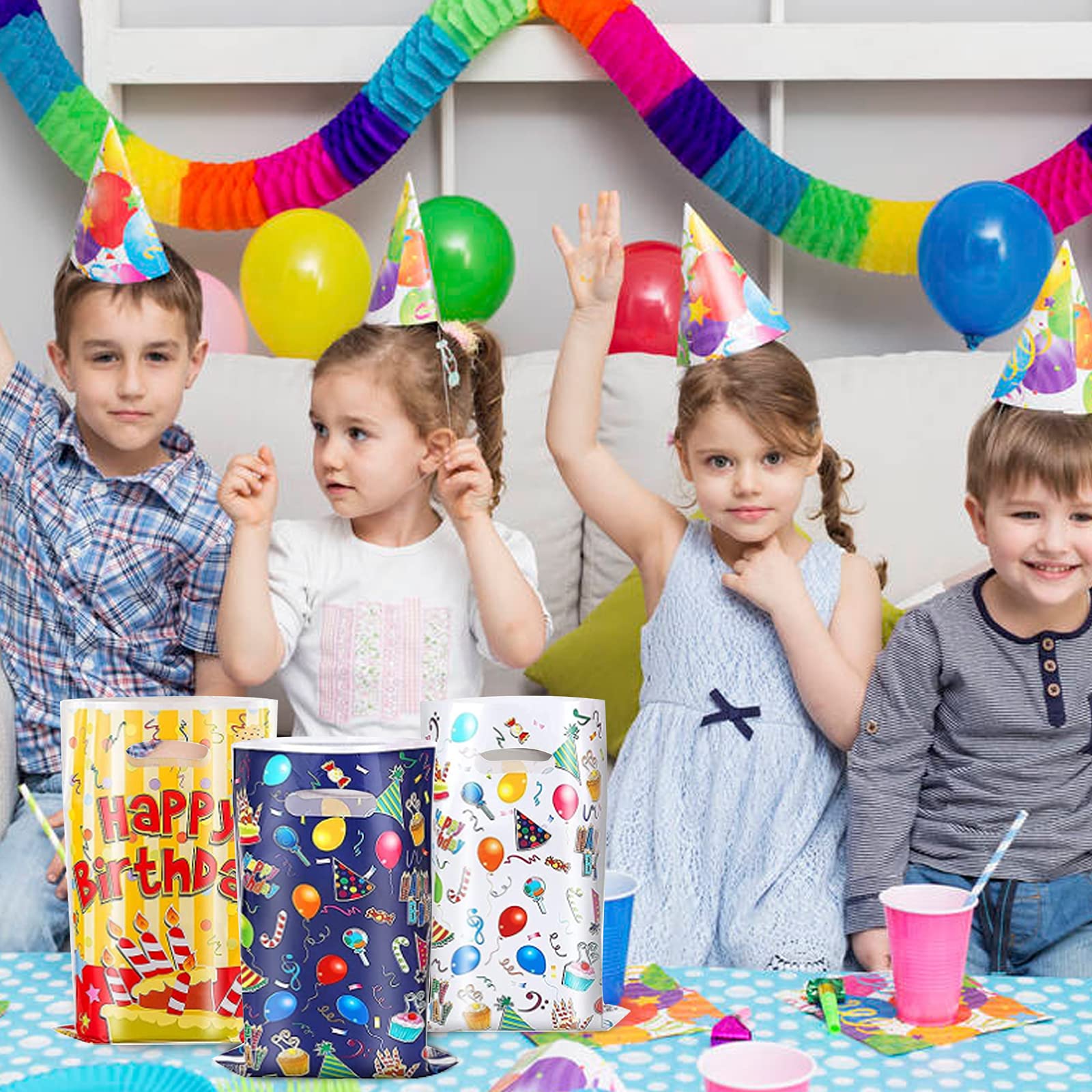 50 Bunte Baustein-Geschenktüten – Kindergeburtstag Mitgebsel, Partydekoration