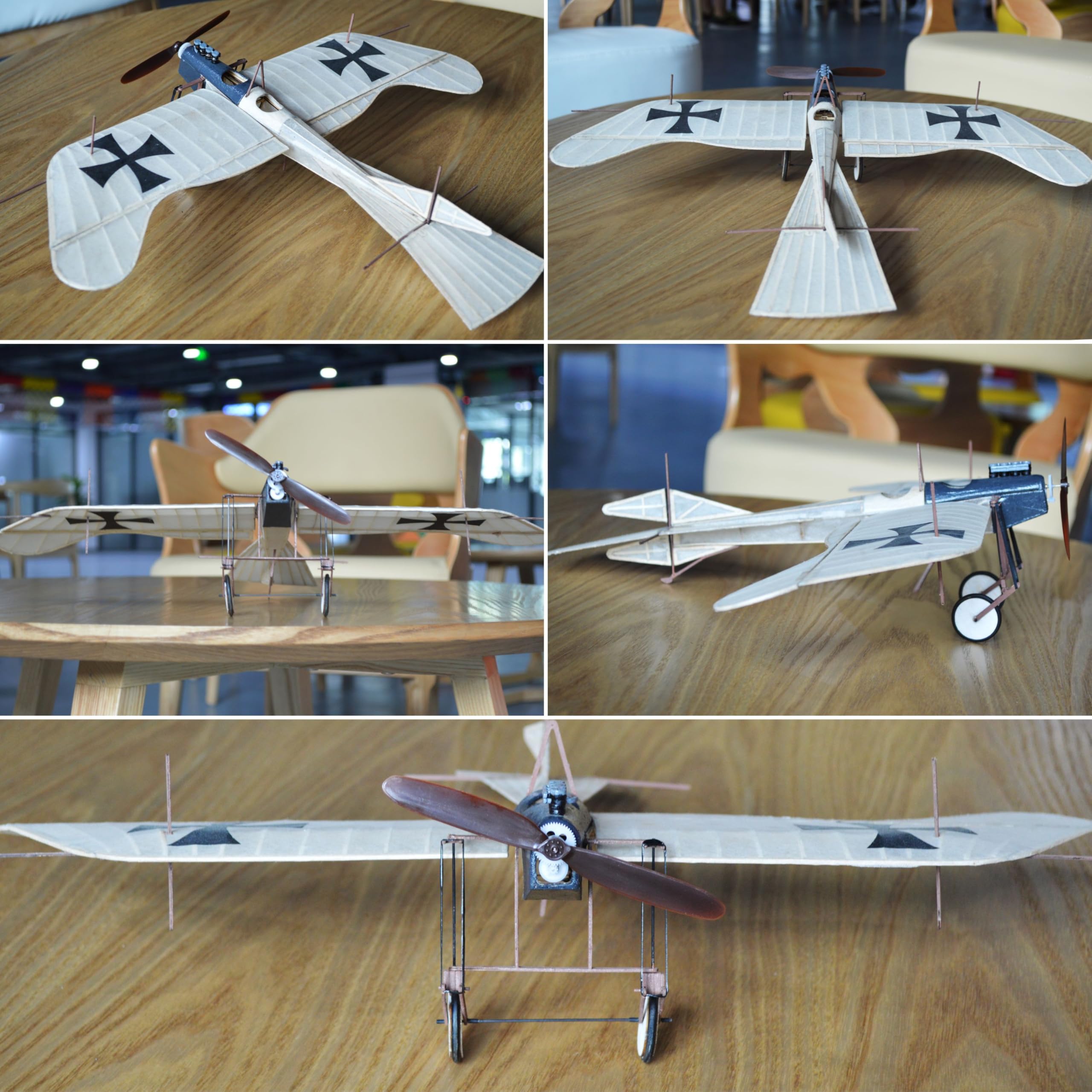 Etrich Taube Slow Flyer Modellflugzeug Kit, Maßstab 1:30, 456 mm Spannweite, RC Flugzeugmodell Baukasten, Modell Flugzeug zum selbst Bauen, gelaserte Balsa Holz Bauteile, 456 x 290 x 125 mm, 30 g RTF