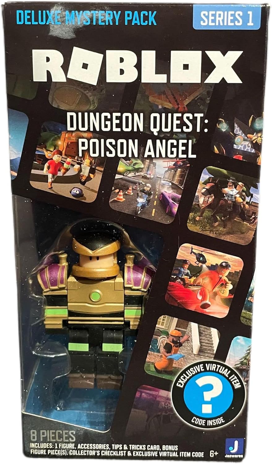 Roblox Deluxe Mystery Pack Action Figure Series 1 – Includes Exclusive Virtual Item (Choose Figure) (Poison Angel)