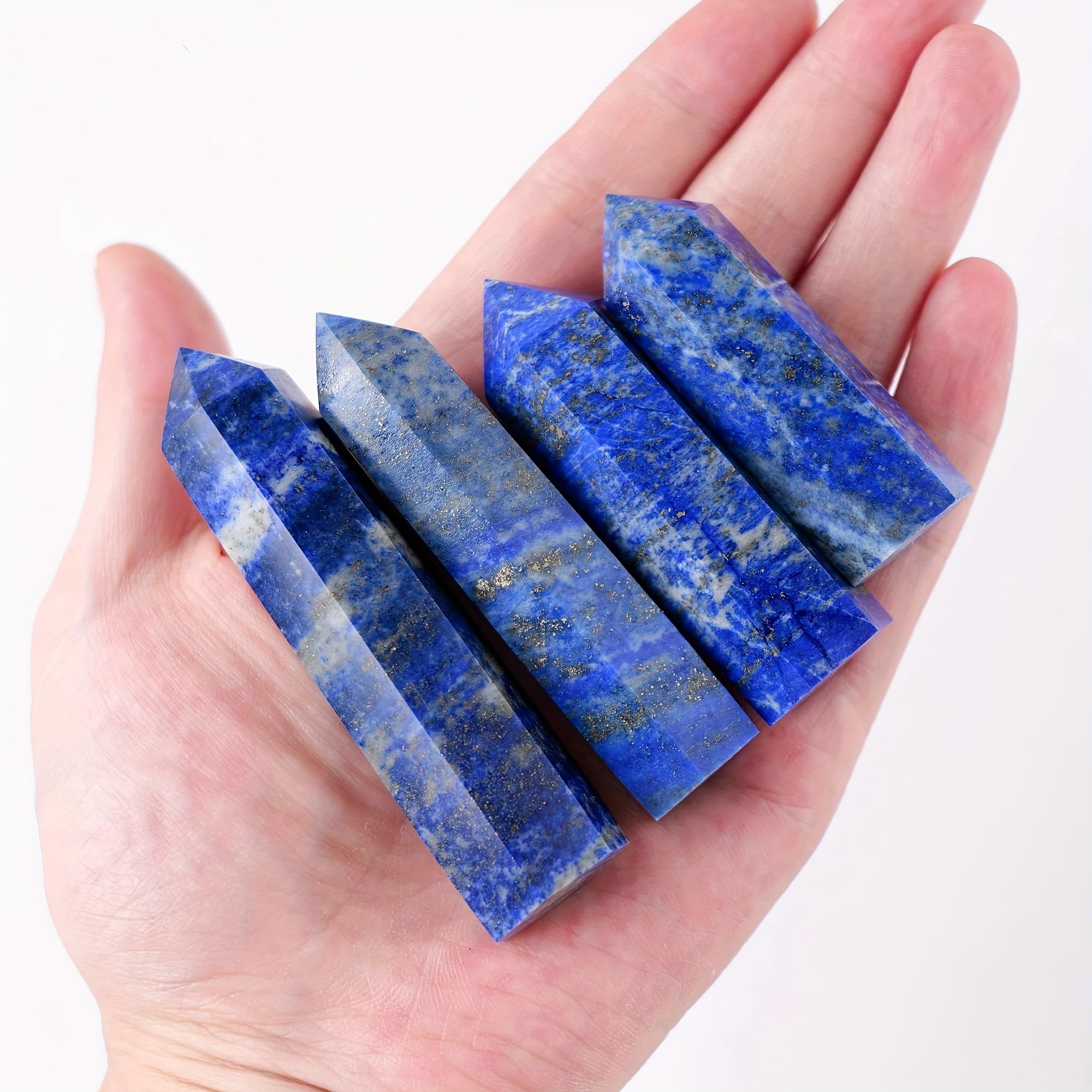 AARTERZZA 1pc 9-10cm Stone Lapis Lazuli Tower Point Quartz Crystal