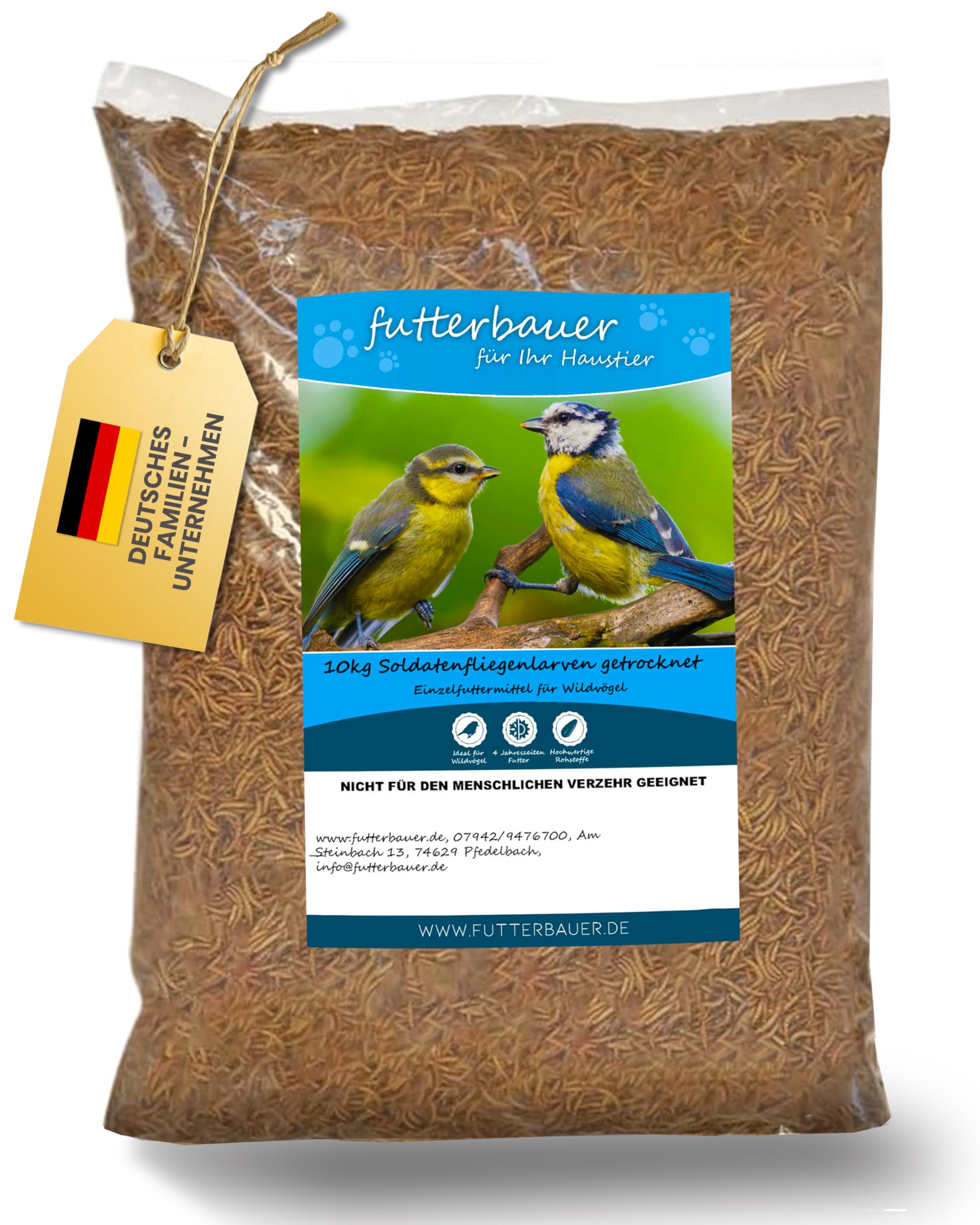10 kg Soldatenfliegenlarven von Futterbauer Vogelfutter