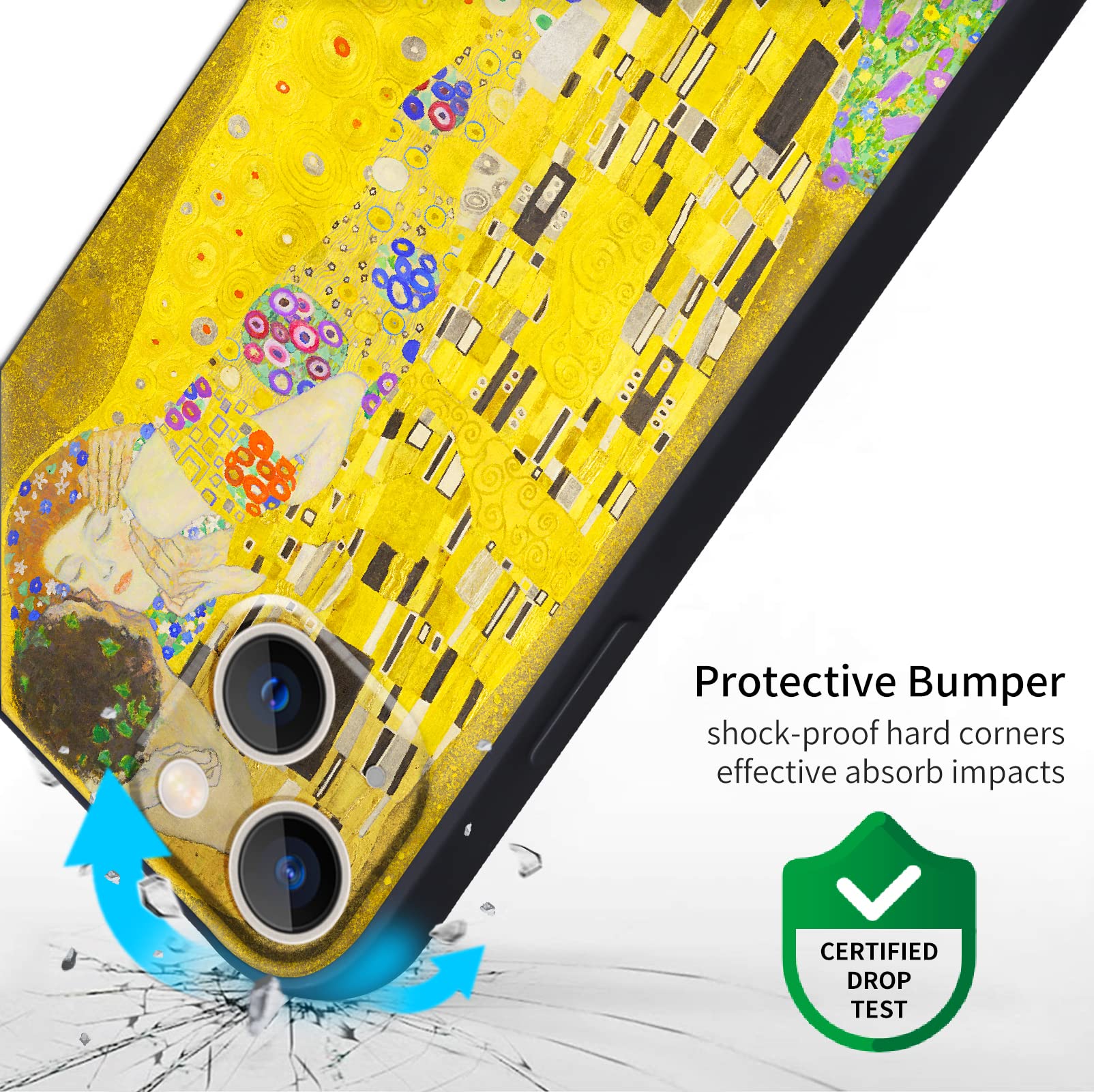 Generico Cover compatibile con Cover Apple iPhone 12 Pro Max Gustav Klimt ALBERO DELLA VITA Rigido