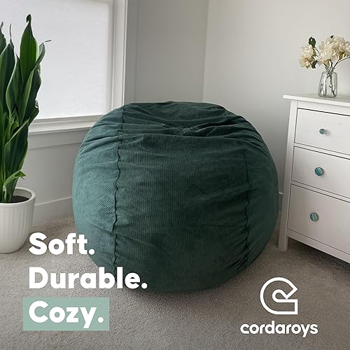 Miniatura 16 de CordaRoy's Puf de pana, puf convertible, lavable a máquina, funda de tela de pana para sótano, sala de estar, sala de juegos, dormitorio y más,