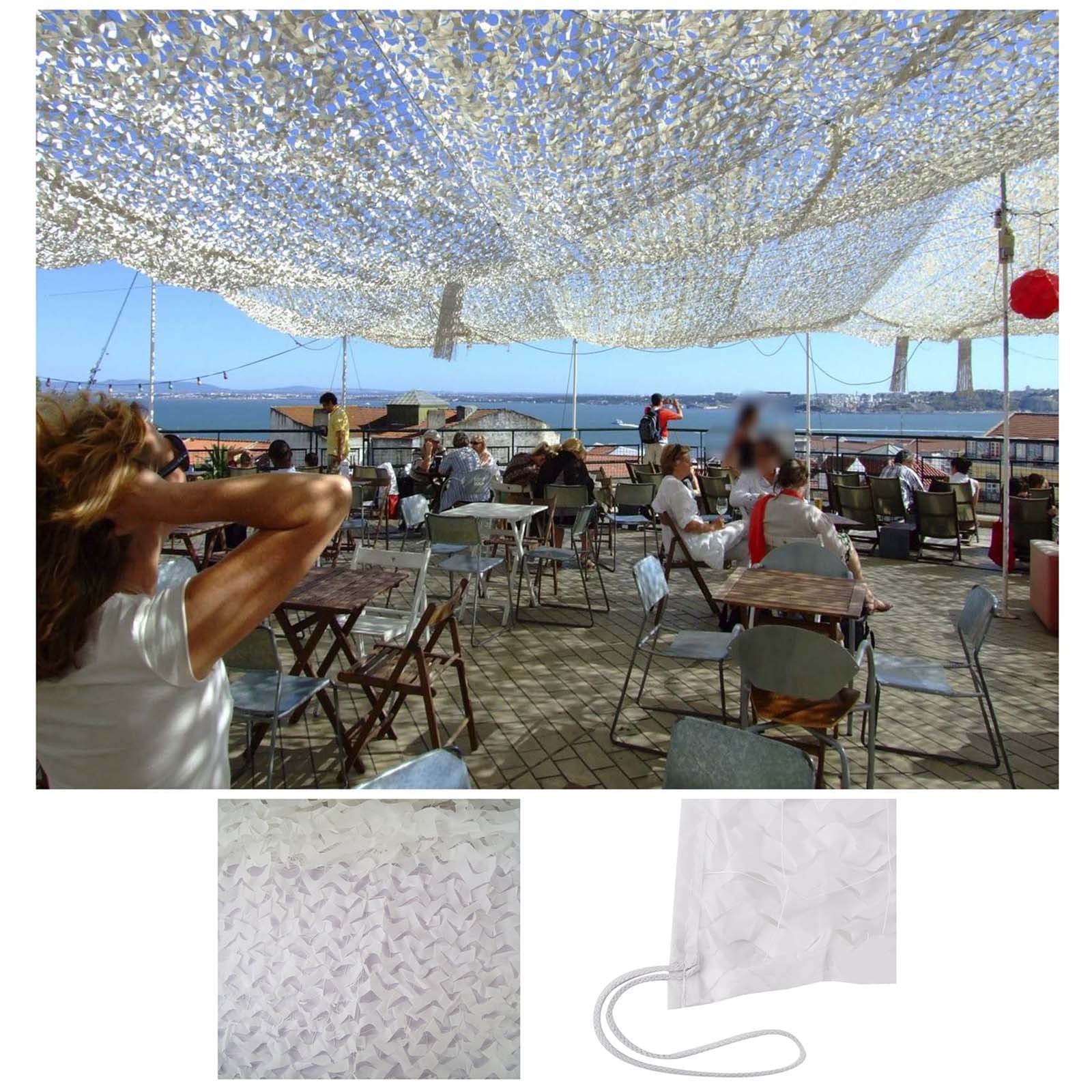 Sonakia White Camo Net Sunscreen Camouflage Shade Netting, For Military Decoration, Hunting, Patio, Outdoor Reinforced Camouflage Net Roll, 2M, 4M, 6M, 8M, 10M,7X10m(26.2 * 32.8Ft)