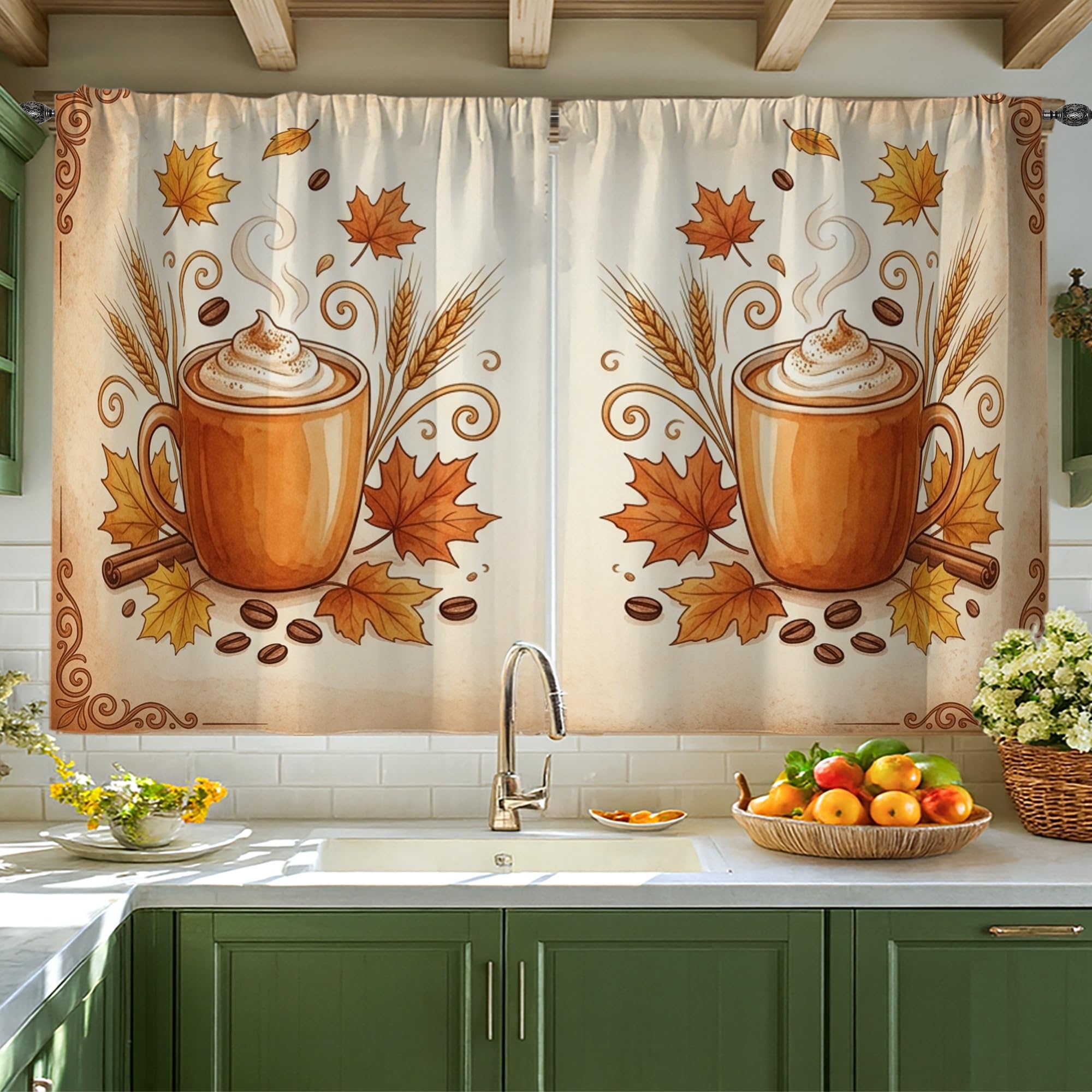 Rideaux rustiques de qualité supérieure pour fenêtre et lavabo de cuisine