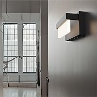 Vista 6 de Aplique de Pared Negro Luz de Pared con Interruptor de Encendido/Apagado 8 pulgadas Lámpara de Pared LED Pantalla Acrílica 4000K Aplique Iluminación