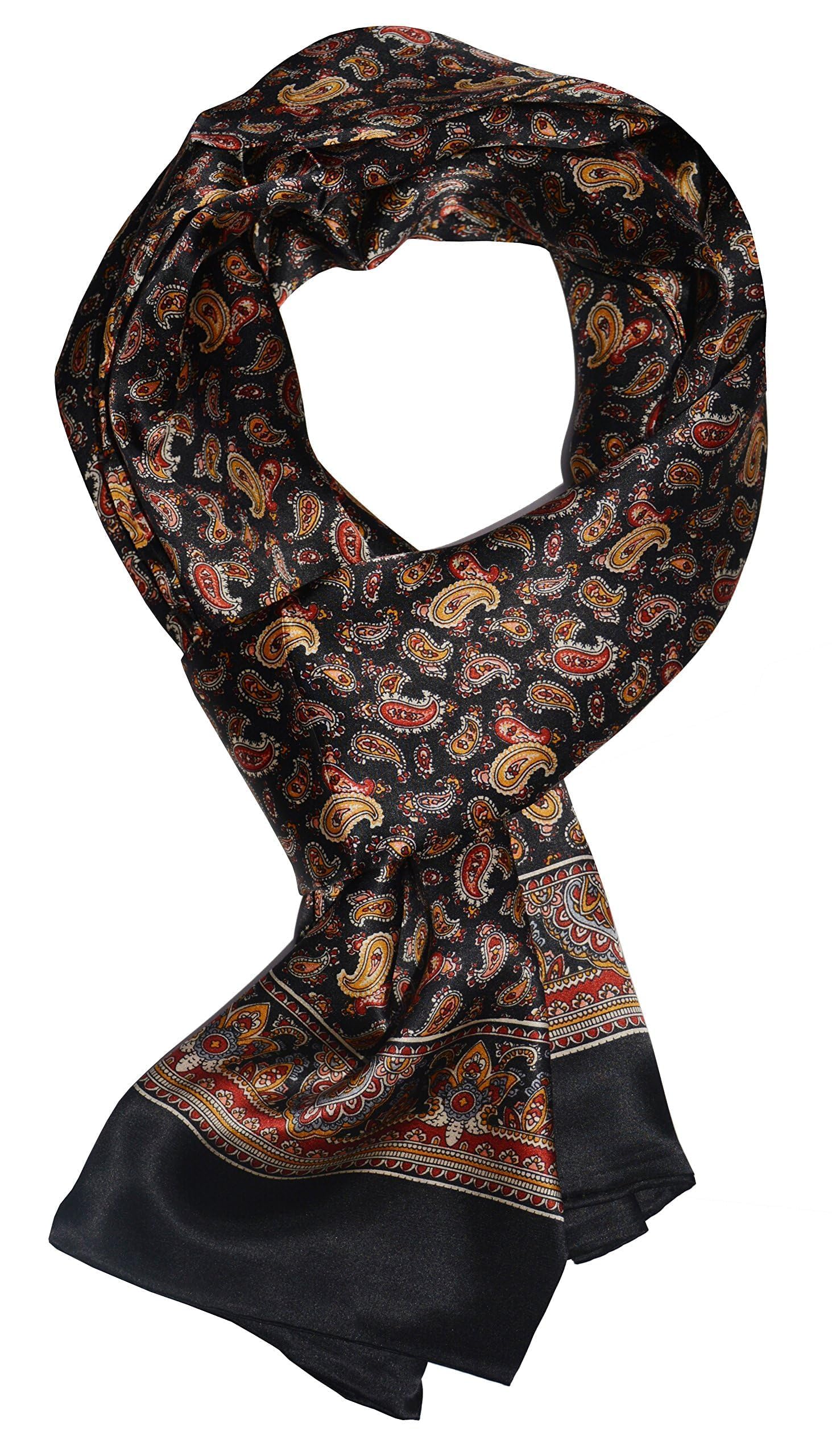 Foulard en Soie Vintage pour Homme, 100% Pure, Motif Classique, Double Couche, imprimé Gentleman