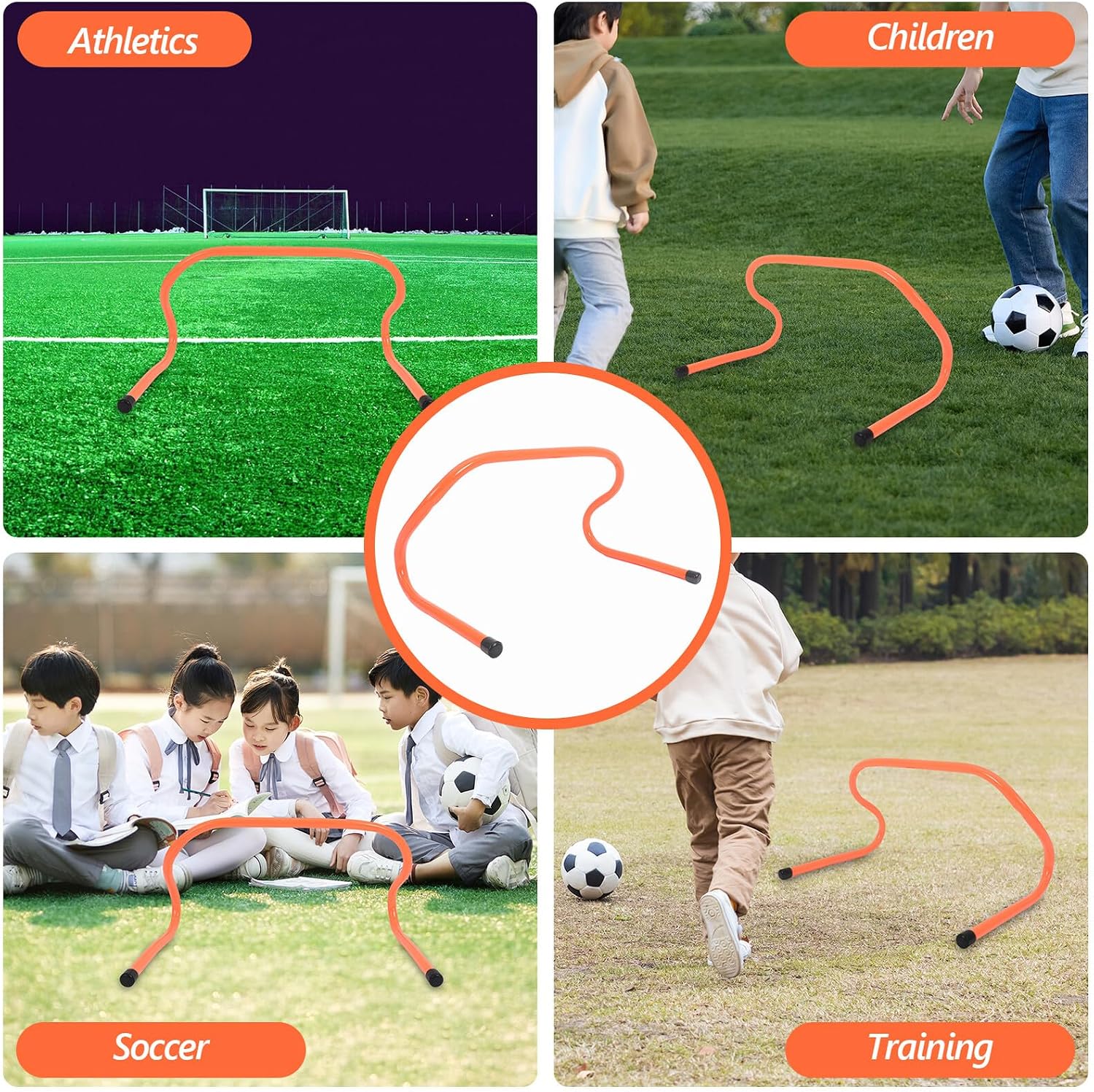 ibasenice 2pcs Plastic Sports Hurdles 23cm Speed and Agility Training Equipment for Football Soccer Track Professional Training