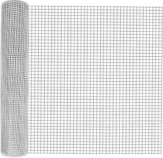 Hardware Cloth 1/2 in - 48 in x 50 ft Heavy Duty Galvanized Chicken Wire Mesh Roll, Hot-Dipped After Welding for Chicken Coop, Rabbit Cages & Garden Fencing – Poultry Netting & Chicken Wire Fencing