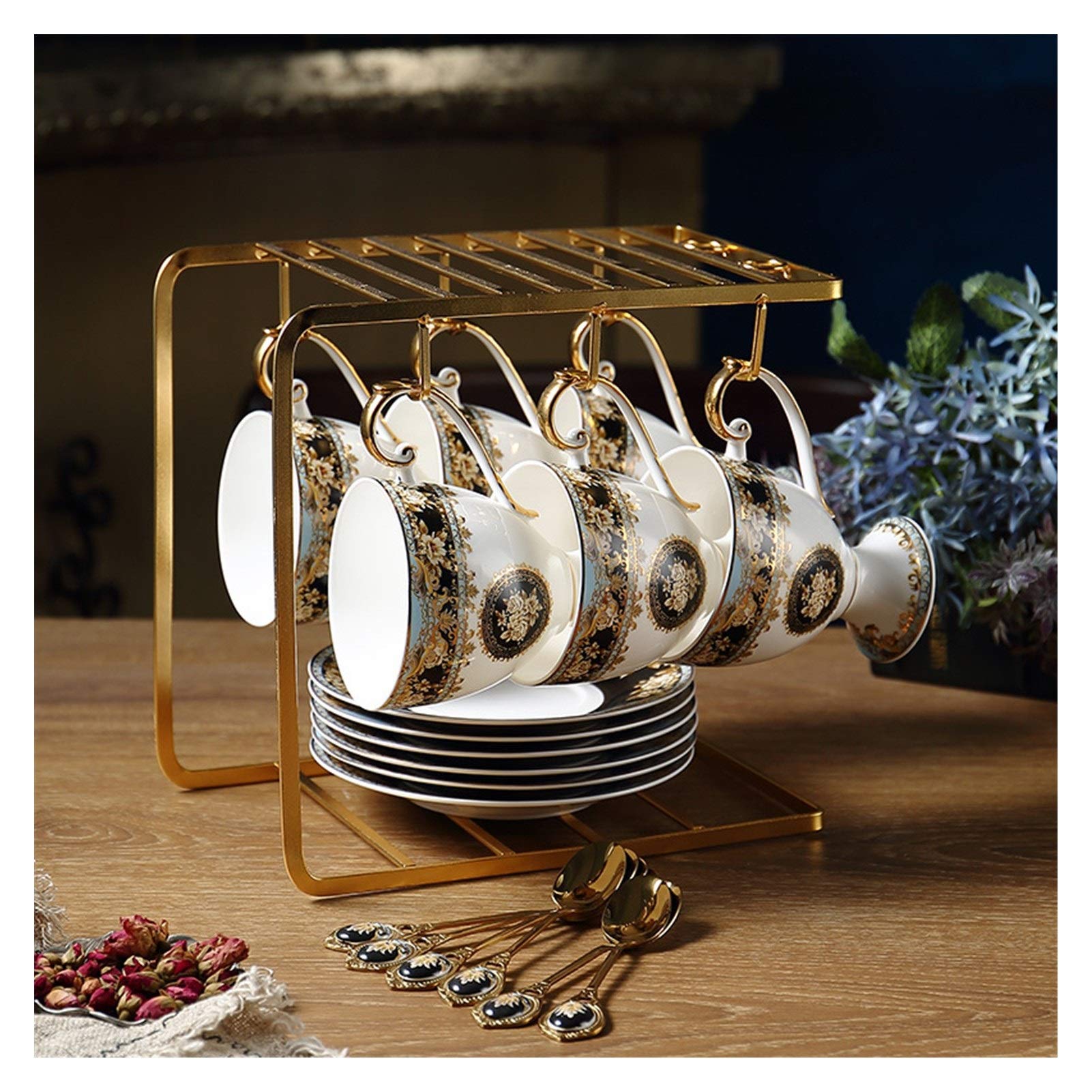 Corte Bone Insiemi della Tazza di caffè Creativa della Porcellana della Tazza di tè del pomeriggio Tea Party a casa Decorazione dell'hotel Regali di New Wedding Set Tazzine caffè e Piattino