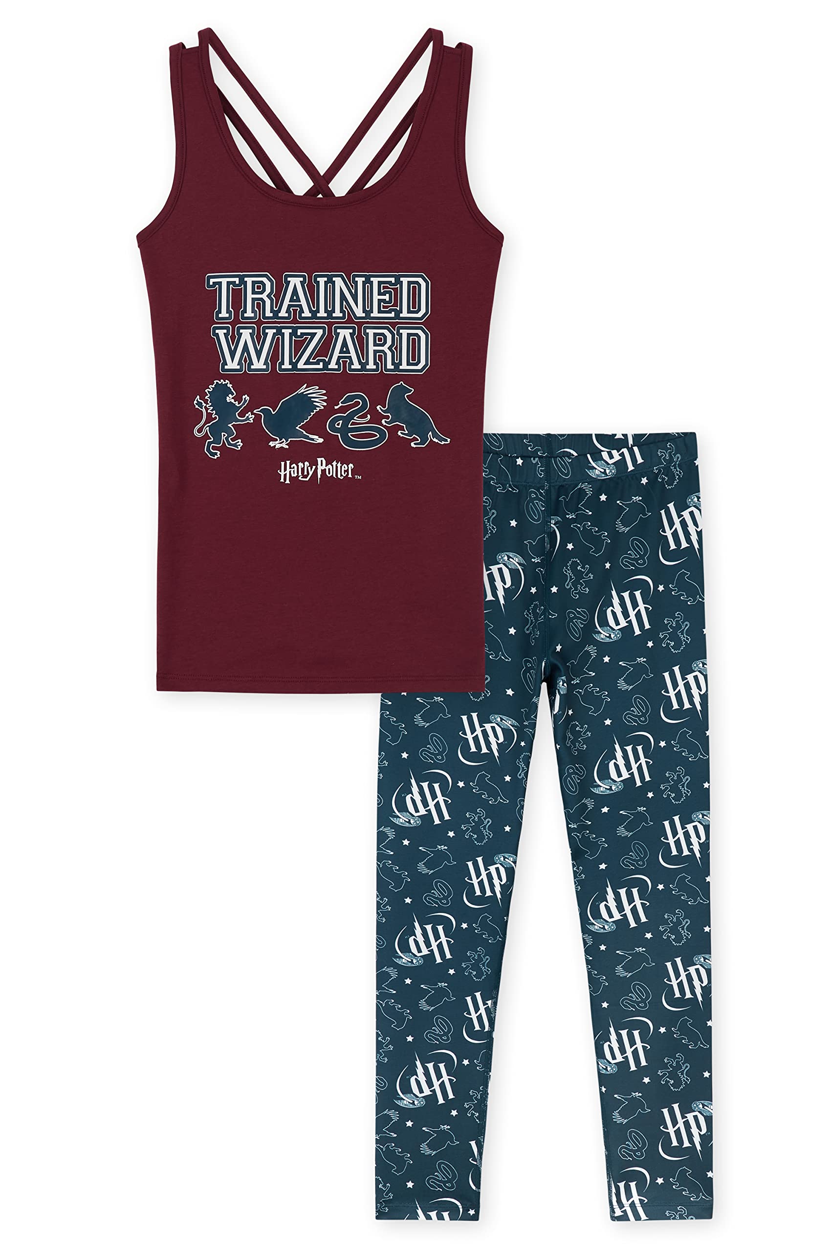 Harry Potter Dziewczęcy top na siłownię i legginsy zestaw treningowy taniec sportowy strój prezenty