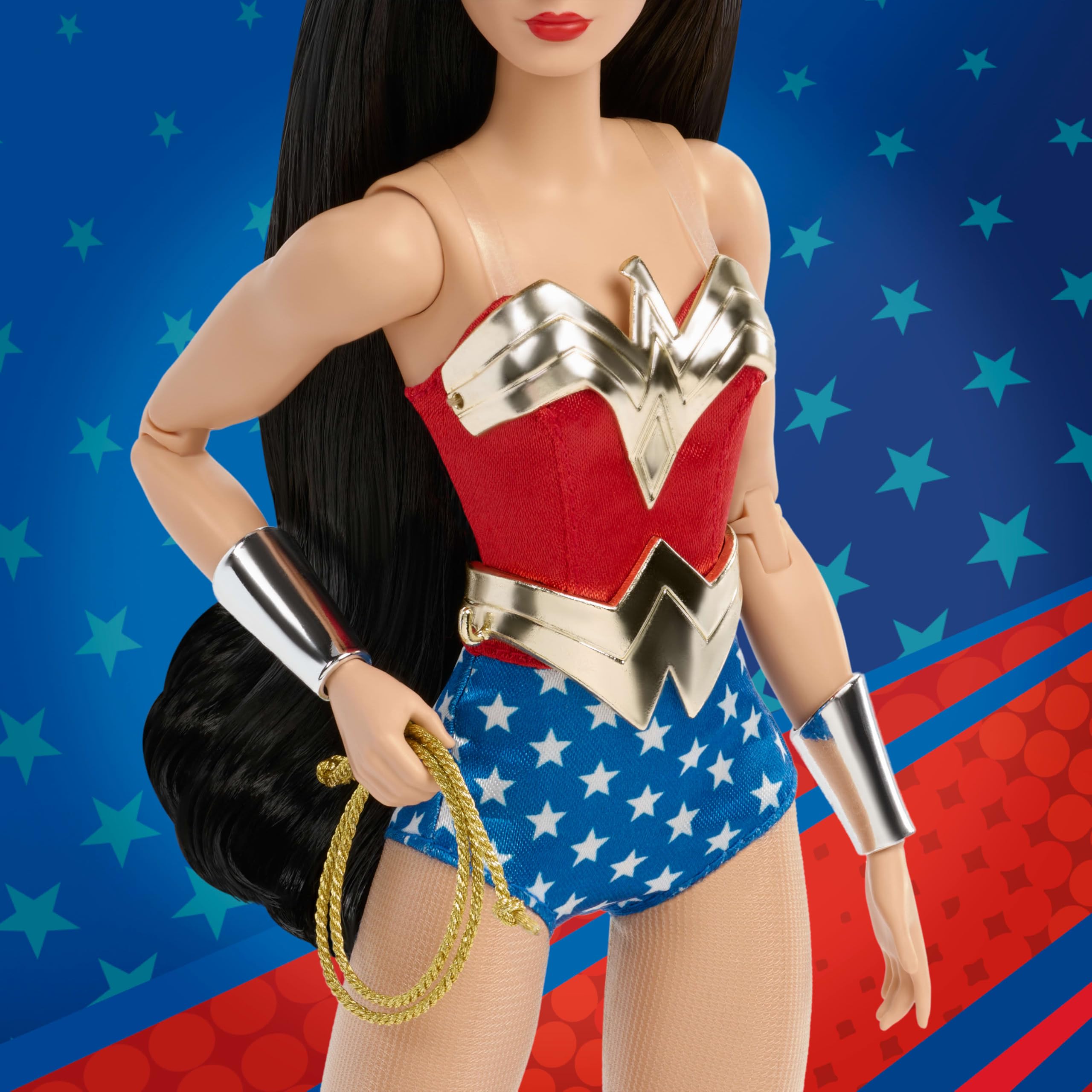 Barbie Signature Doll, Wonder Woman Collectible with Doll Stand in
