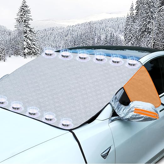 Copri Parabrezza Auto CaiTang - Telo Antigelo E Antipioggia 230x128 Cm, Per Tutte Le Stagioni - Foto 6