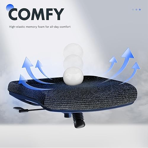 Miniatura 6 de FLEXISPOT OC3 Cloud - Silla de oficina ergonómica con reposapiés, silla de computadora de respaldo alto con soporte lumbar ajustablereposacabezas