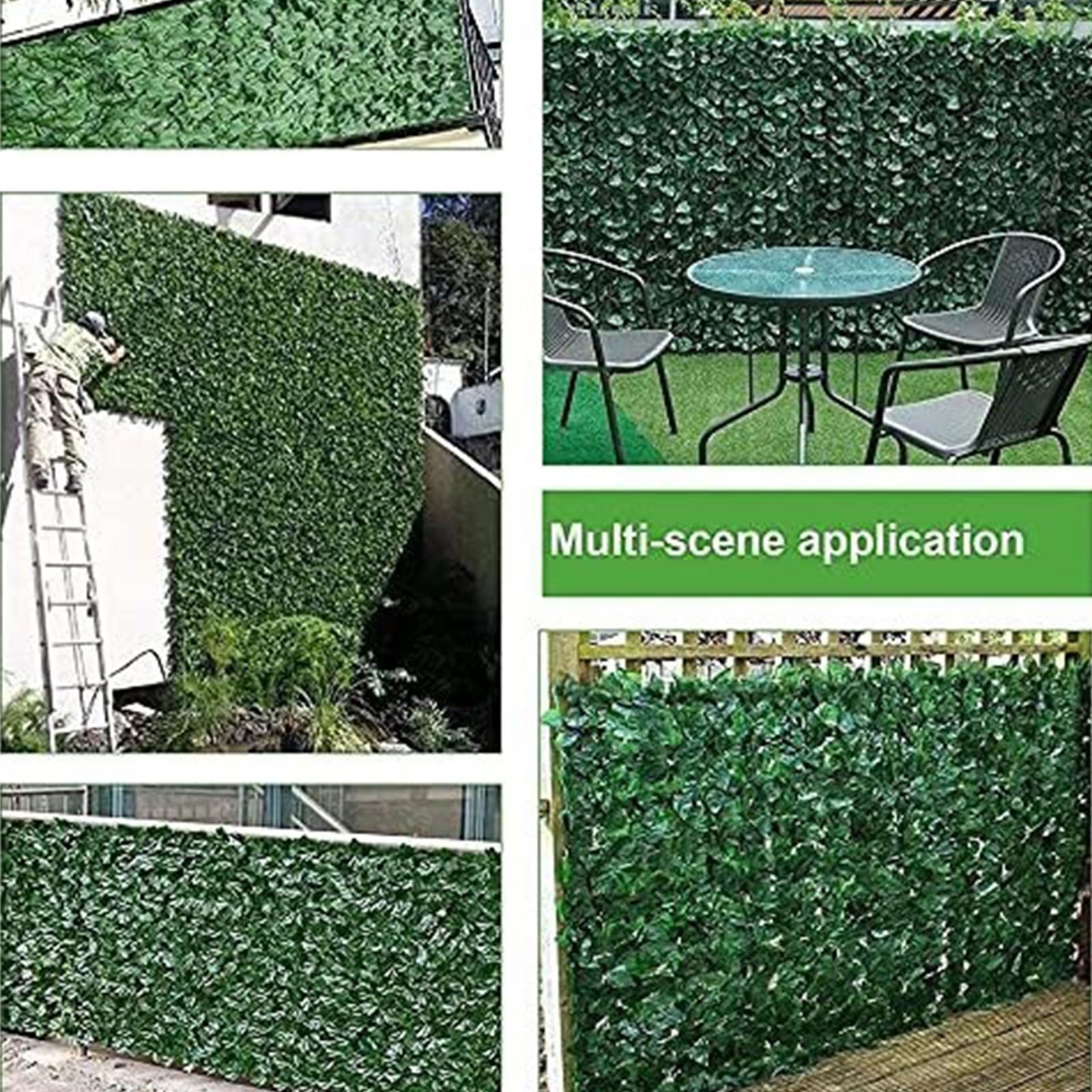 Rollo de seto artificial para decoración de jardín, resistente a los rayos UV, 1,5 m x 3 m, solución de privacidad para jardín, balcón y patio