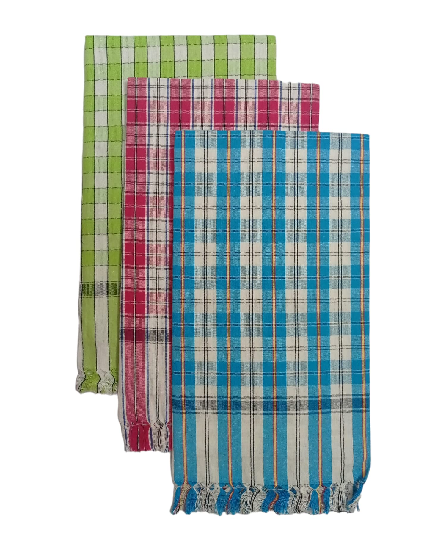 SUMAN TEX Pure Soft Cotton Towels Large Size(Pack of 3 | 30x60 inches)- Multicolor