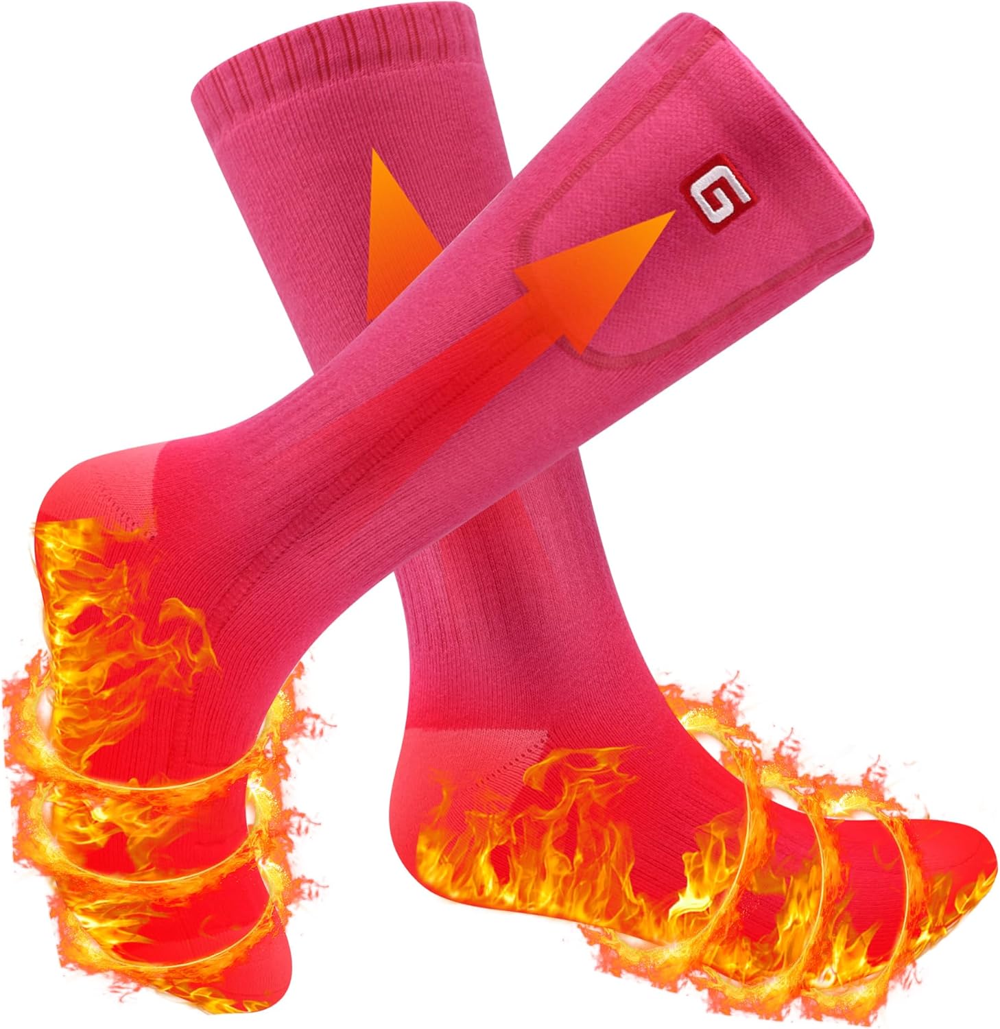 SVPRO Heated Socks for Men Women,Rechargeable Electric Socks Battery Operated Winter Warm Socks with 3 Heat Settings, Heated Thermal Socks for Hiking Camping Skiing Fishing Hunting Mountaineering