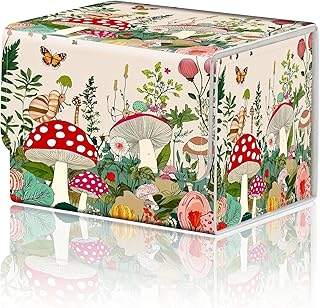 Card Game Storage Box TCG Deck Box MTG Card Box Organizer Trading Card Case Commander Deck Box TCG Card Storage Box Magnetic Closure Creative Pattern Up to 200 Cards, Snails Mushrooms Butterflies