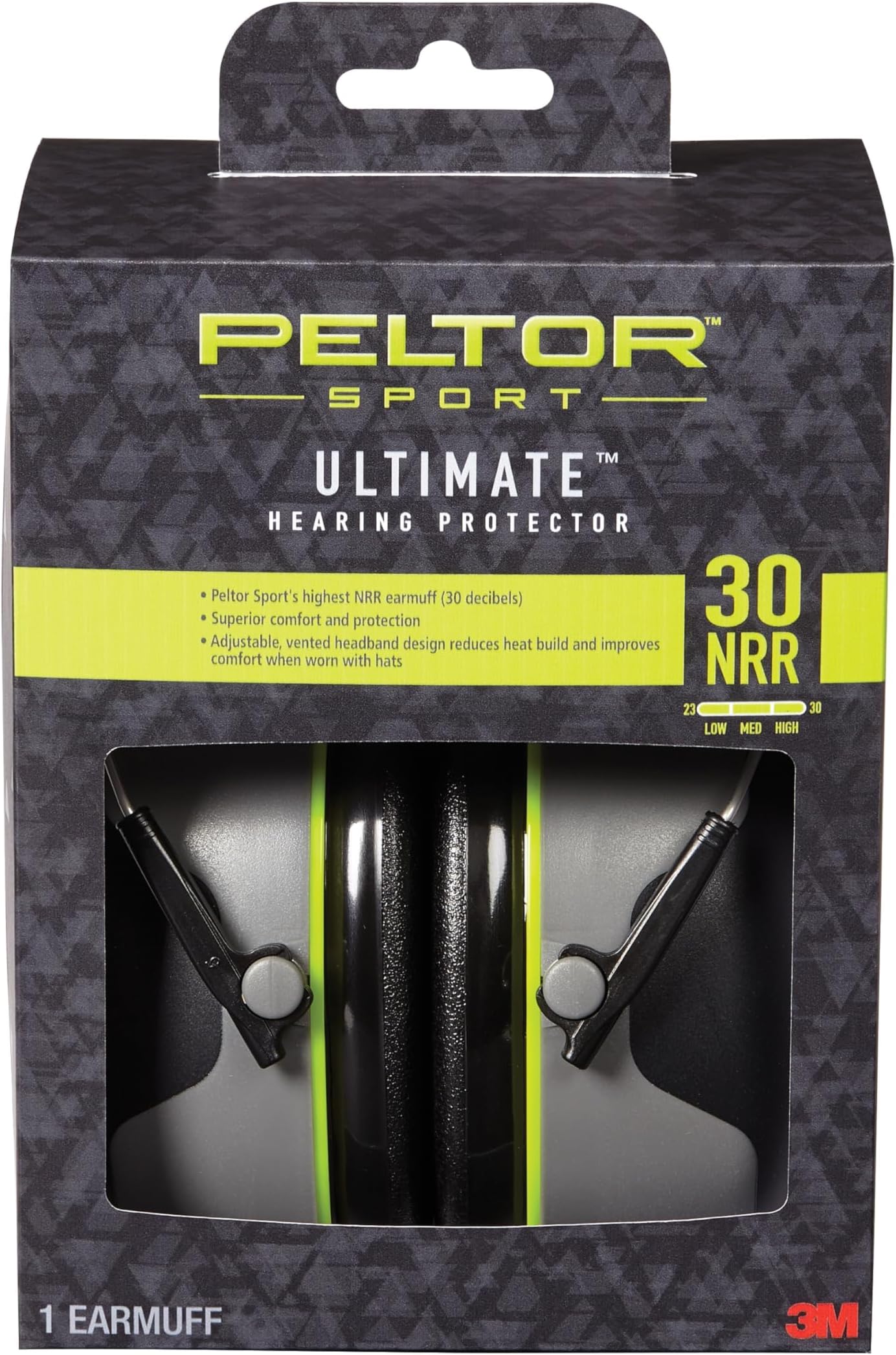 3M Peltor Hearing Protector Earmuffs: Sport Ultimate (Grey)