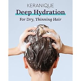 Keranique Hydrating Shampoo and Conditioner Set - Deep Hydration Hair Shampoo and Conditioner for Repairing Natural Moisture with Keratin - Sulfate-Free Intense Hydrator for Dry, Thin, Damaged Hair