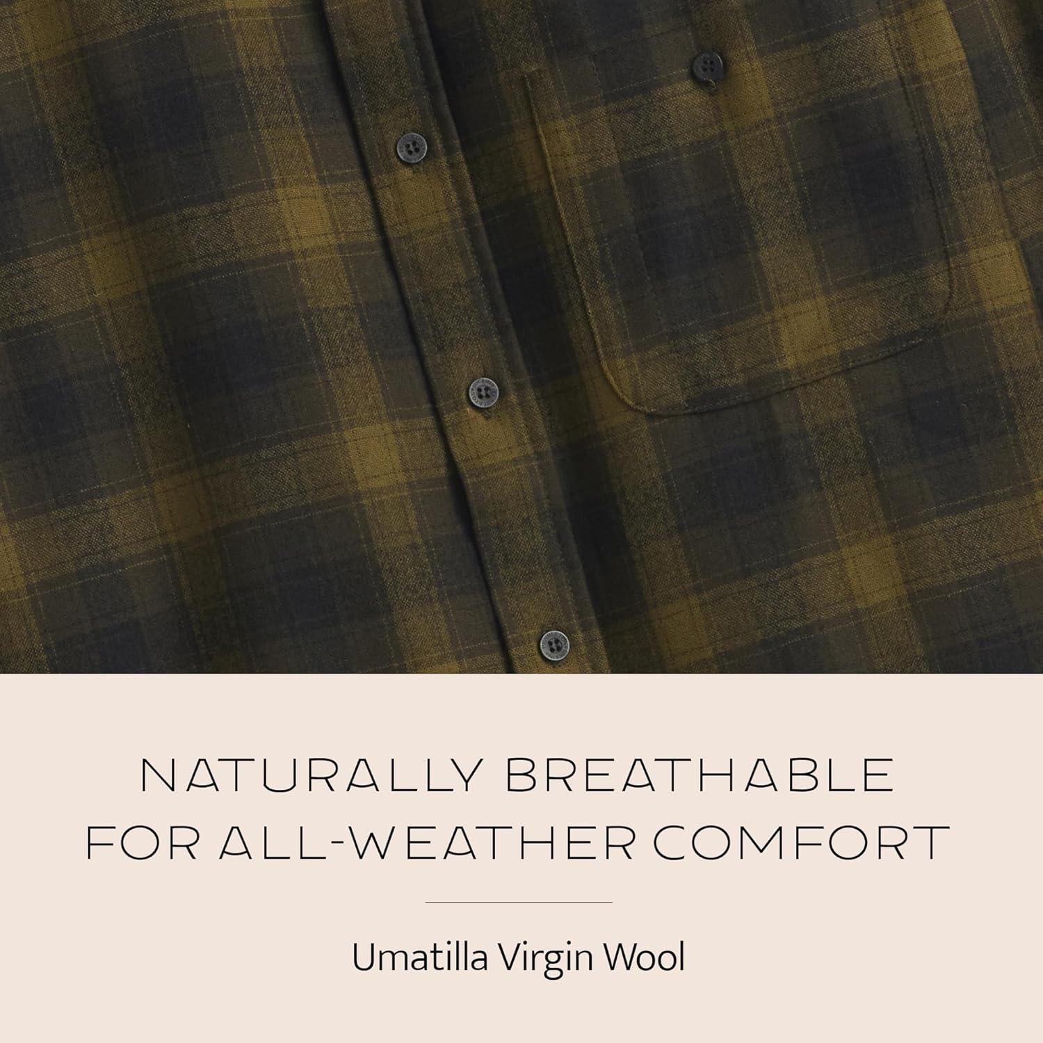 Pendleton Trail Shirt, 100% Wool, Long Sleeve Shirt for Men, Soft, Breathable with Two Pockets and Ultrasuede® Elbow Patches - Image 5