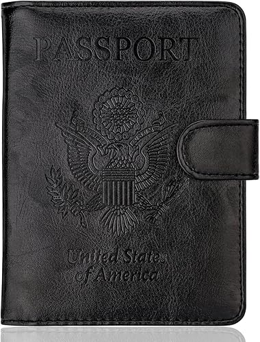 WALNEW Funda para pasaporte de viaje, pasaporte, tarjetero, cartera
