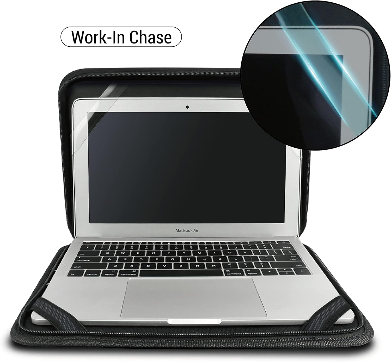 iBenzer Laptop Sleeve 11 inch Computer Carrying Bag PC Folio Case Compatible with MacBook Air 11 Chromebook Ultrabook Notebook Surface Book HP Dell Lenovo Yoga Acer Asus Apple, Black LS-FL11-BK - Image 4