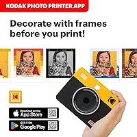 Vista 6 de Kodak Mini Shot 3 Retro 4PASS 2-in-1 Instant Digital Camera and Photo Printer (3x3 inches)