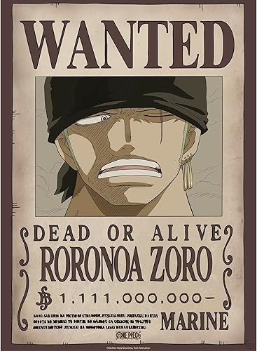 GB eye - Póster de One Piece Wanted (WANTED Zoro)