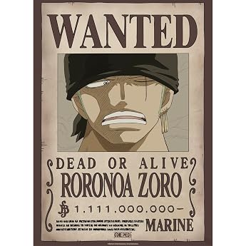 GB eye Poster One Piece Wanted (WANTED Zoro)