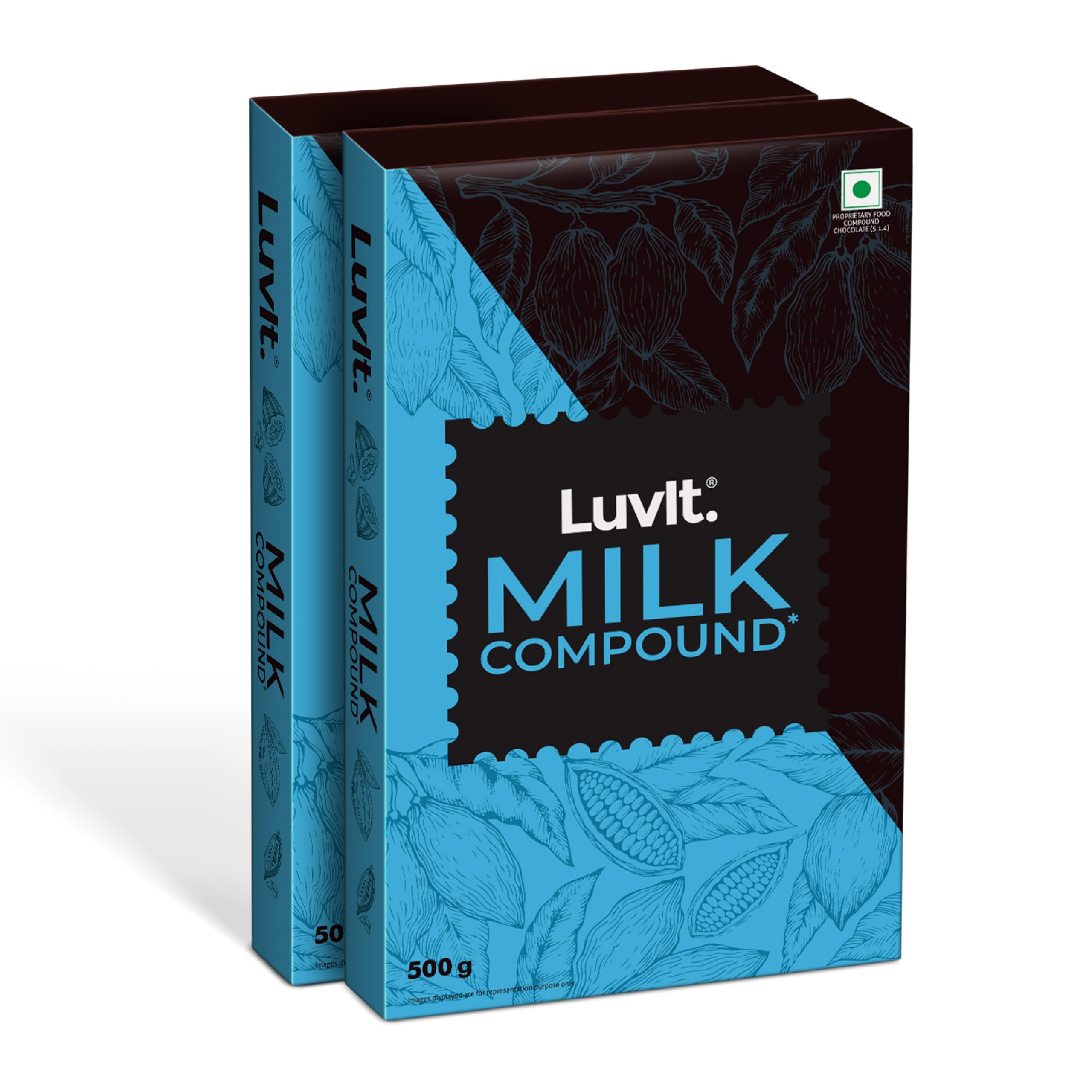 Sponsored Ad - LuvIt. Cocoa Crush - Milk Compound Bars | Perfect for Baking, Frosting, Chocolate Making | No Preservatives | Pack of 2-500g each