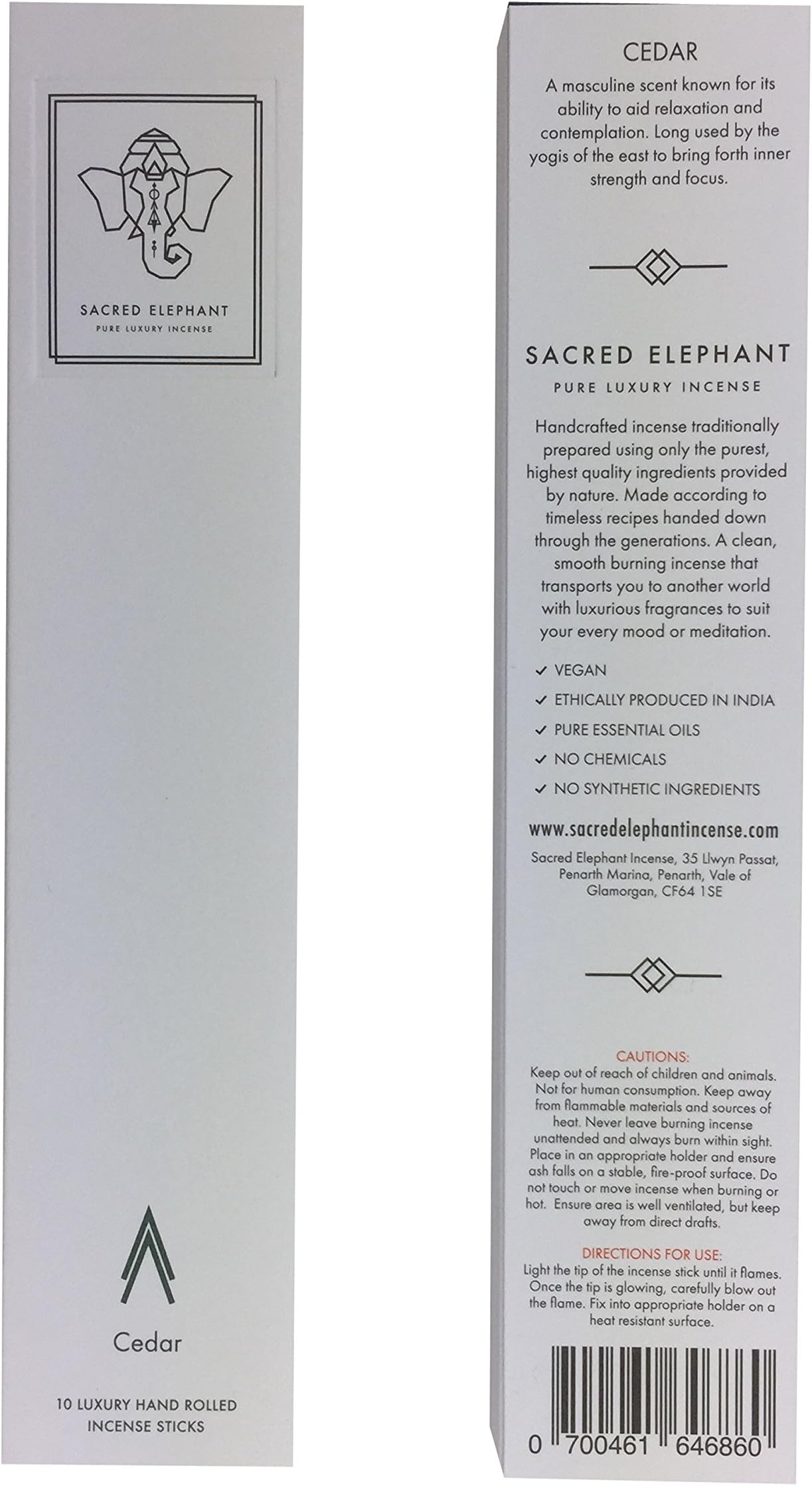 Pure Luxury Incense | Cedar | 10 Hand Rolled Sticks