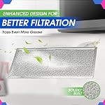 Remplacement du filtre à micro-ondes 5.78" x 12.91" Convient W10208631A Filtre de graisse à micro-ondes à tourbillon - Filtres d'écran en mesh en aluminium - Fraise et filtre Cuisine Air dans l'évent de four à four (1-Pack)