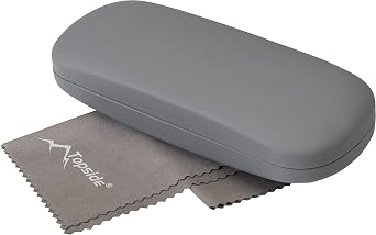Étui de lunettes de soleil portable - Fermeture éclair rigide - Lunettes de soleil avec mousqueton, étanche et antichoc - Boîtier de protection pour lunettes de soleil, argenté, Siehe Beschreibung