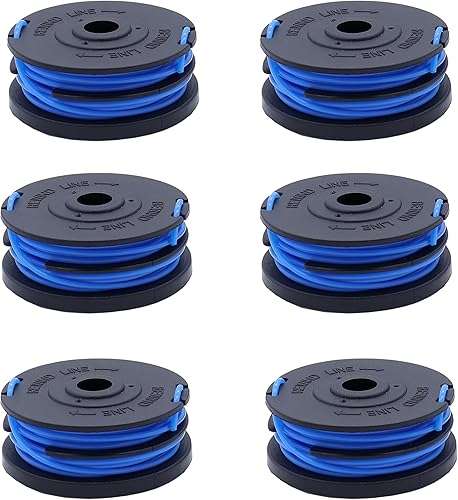 KST-120X - Bobina de repuesto para recortadora de hilo de 20 pies y 0.065 pulgadas para recortadora de cuerdas Kobalt KST 120x-06, paquete de 6