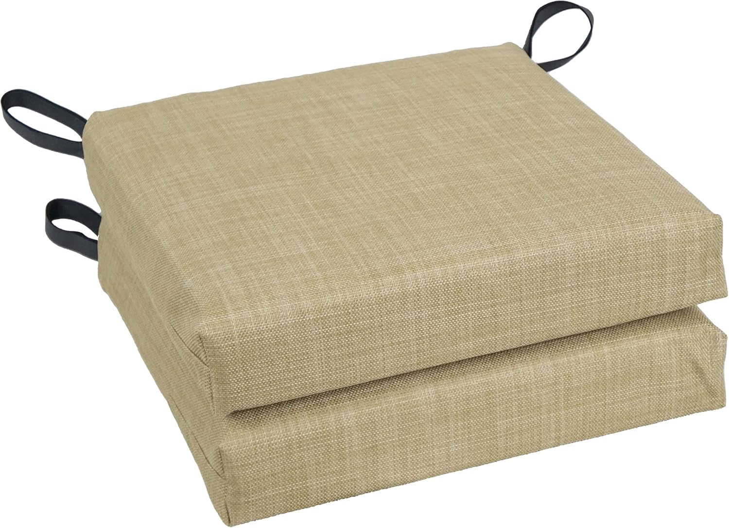 Blazing Needles Indoor/Outdoor Chair Cushion, 16 x 16, Sandstone 2 Count