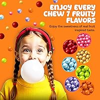 Vista 6 de Bolas de chicle para bufé de dulces y recuerdos de fiesta, 2 libras saborizadas de 1 pulgada de bolas de chicle de boda - Oh! Nuts