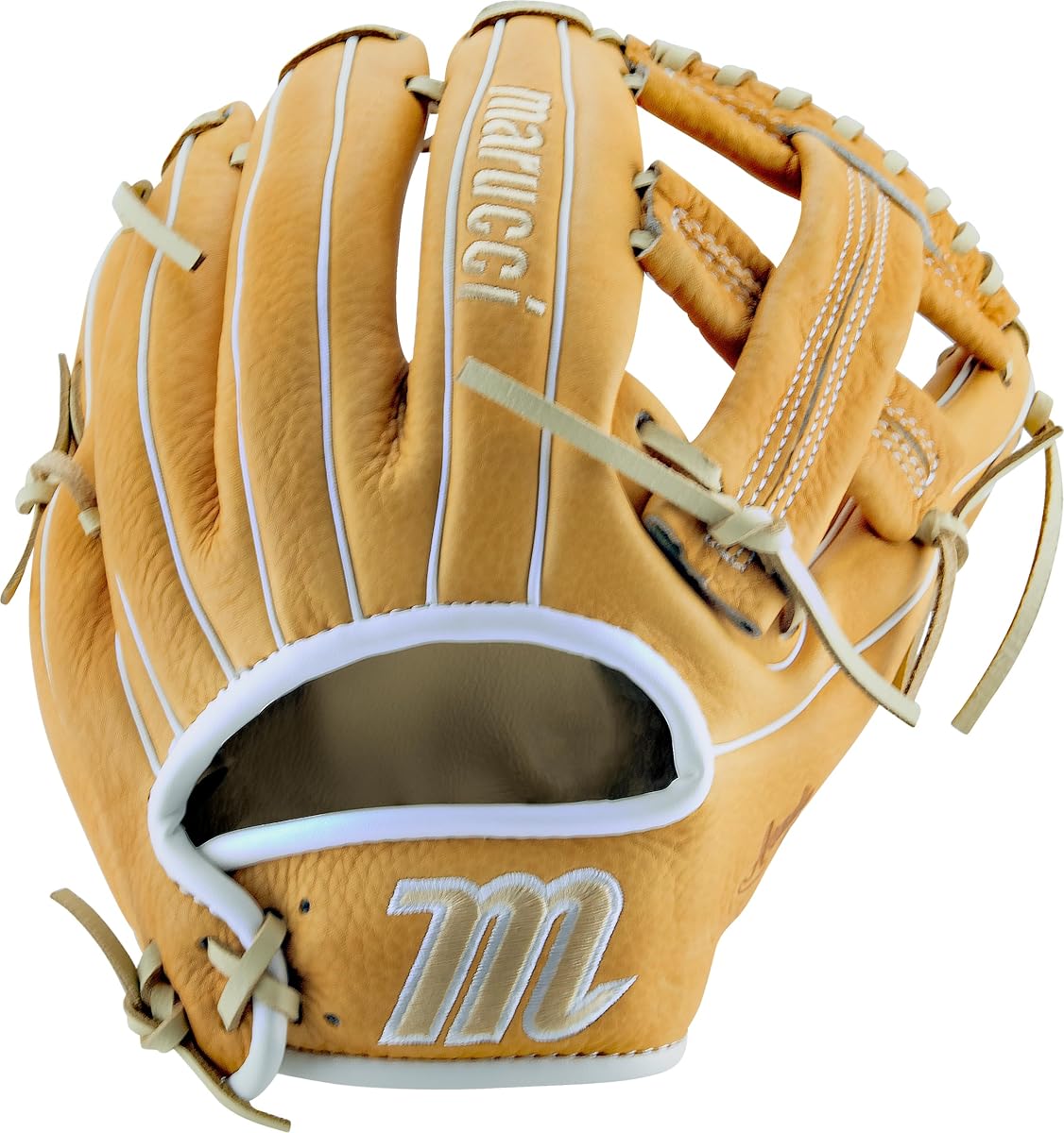 Marucci Acadia M Type V2 Guante de receptor de béisbol juvenil, 32 pulgadas, color beige