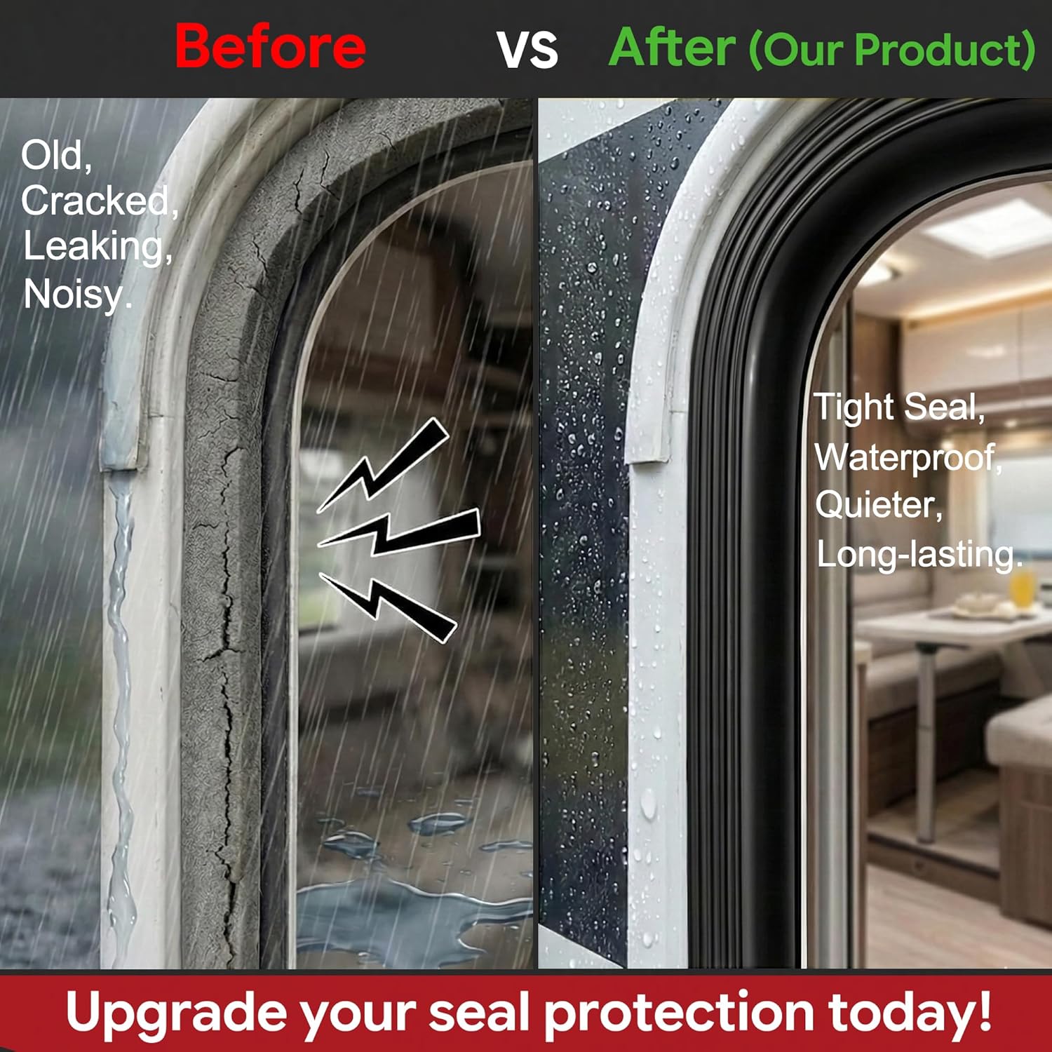 UIOCSSC EPDM Rubber D-Shaped Weather Stripping 26FT RV Door Seal with Strong Self Adhesive, Trailer & Truck Bed Seal, Tonneau Cover, Marine Boat Hatch Gasket, W:0.59"; H:0.61"