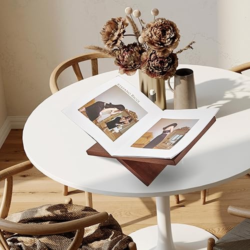 Miniatura 6 de Honygebia Soportes para libros de madera maciza, soporte para libros de madera de sapele, soporte abierto para exhibición y lectura, adecuado para