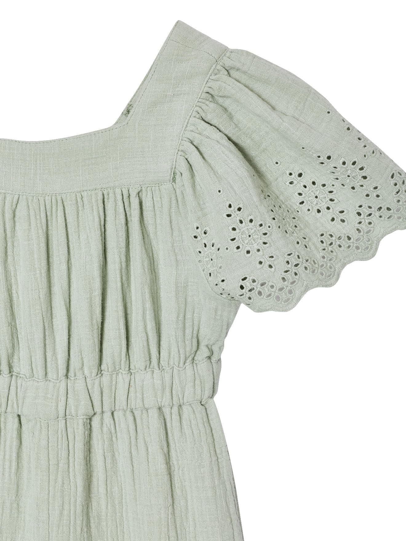 VERTBAUDET Combinaison fille en gaze de coton avec broderie